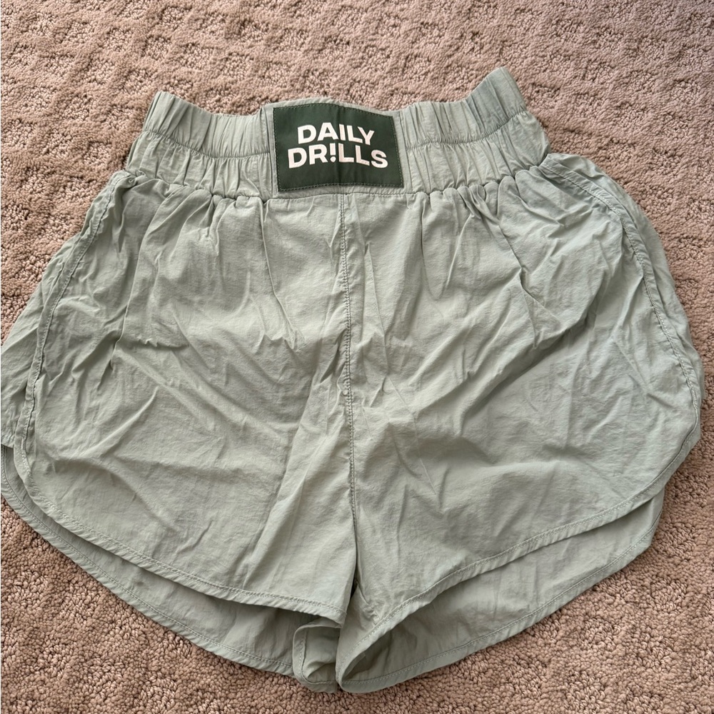 Daily Drills Bounce Shorts; Sage Green; Size Medium